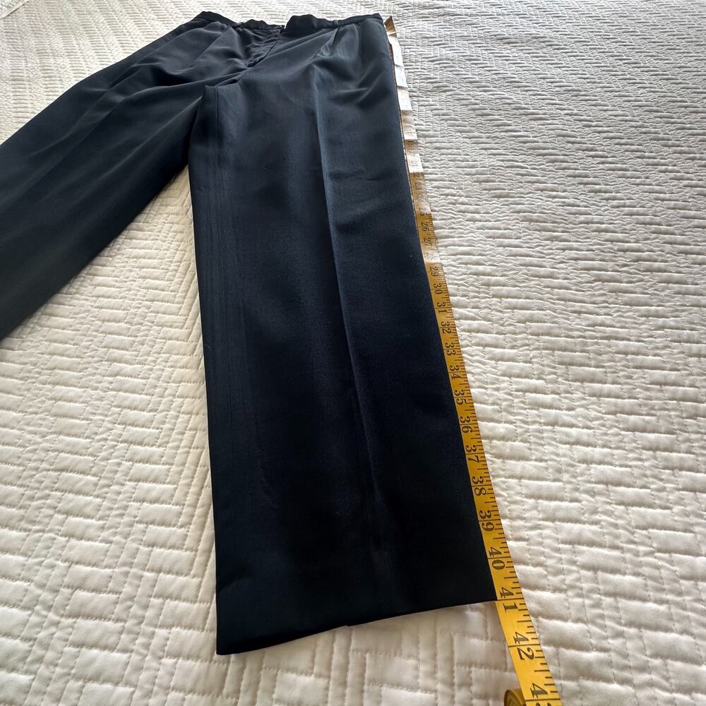 Vintage Lands' End Women's 100% Wool Straight Leg Dress Pants Black Size 14 - Picture 7 of 9